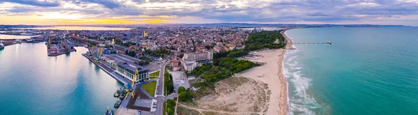 Aerial View Bulgarian City Bourga — Stock Photo, Image