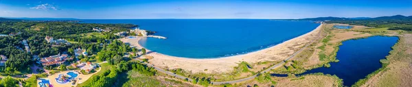 Luftaufnahme Vom Strand Des Fahrers Der Nähe Von Sozopol Bulgari — Stockfoto