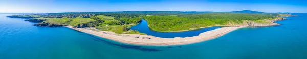 Légi Kilátás Veleka Strand Bulgáriában — Stock Fotó