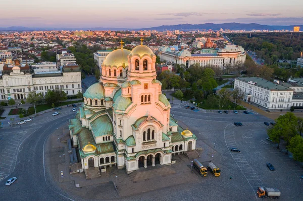 Luftaufnahme Der Alexander Newski Kathedrale Sofia Bulgarien — Stockfoto