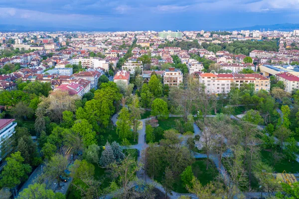 불가리아 소피아에 의사들의 정원을 공중에서 — 스톡 사진