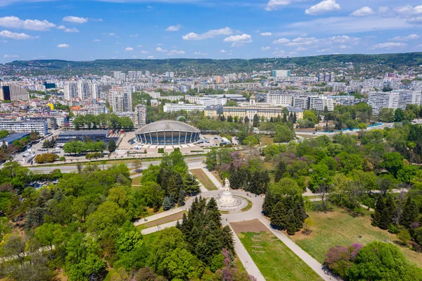 Vista Aérea Del Jardín Marino Pabellón Deportivo Varna Bulgaria — Foto de Stock