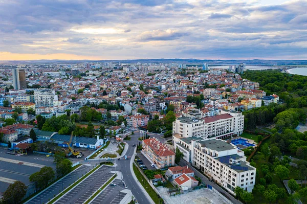 Vista Aérea Ciudad Búlgara Bourgas — Foto de Stock