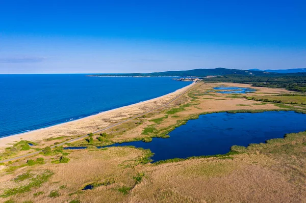 Flygfoto Över Förarstranden Nära Sozopol Bulgarien — Stockfoto