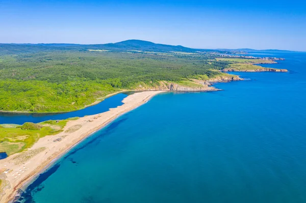 Bulgaristan 'daki Veleka plajının hava manzarası