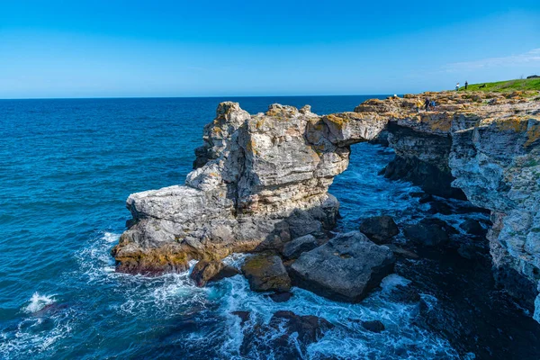 Tyulenovo Rotsboog Aan Zwarte Zee Kust Bulgarije Stockafbeelding