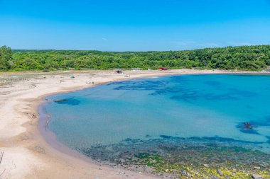Bulgaristan 'ın Silistar plajında güneşli bir gün