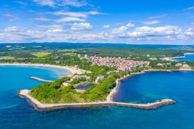 Bulgar sahil kenti Kiten 'in hava manzarası