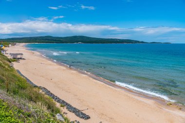 Bulgaristan 'ın Primorsko kentindeki kuzey plajı