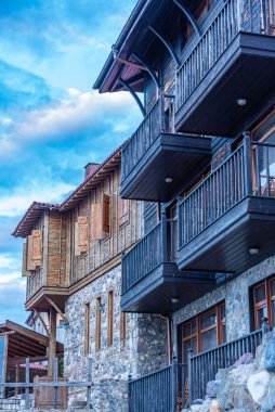 Bulgaristan 'ın eski Sozopol kentinde geleneksel cadde