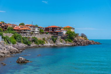 Bulgaristan 'ın Sozopol kentinin deniz manzarası