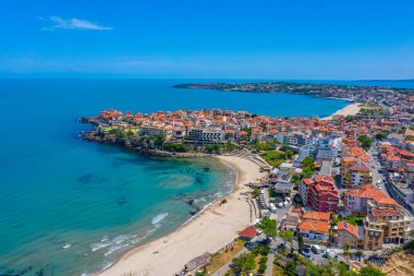 Bulgar kenti Sozopol 'un hava manzarası