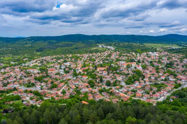 Bulgaristan 'ın Malko Tarnovo kentinin hava manzarası