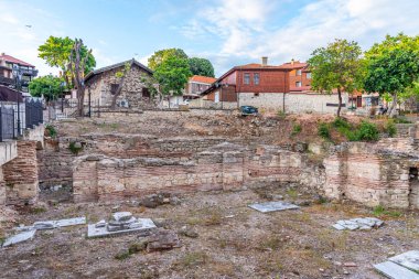 Bulgaristan 'ın Nessebar kentinde Roma hamamı manzarası