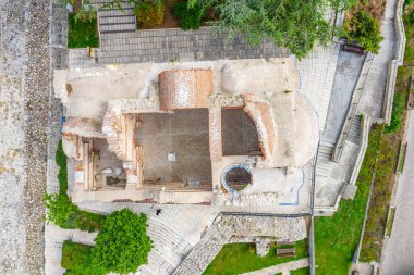 Bulgaristan 'ın Nessebar kentinde Roma hamamı manzarası