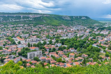 Bulgar kenti Provadia 'nın hava manzarası