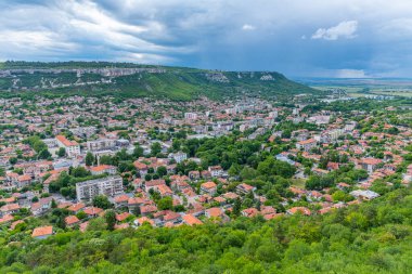 Bulgar kenti Provadia 'nın hava manzarası