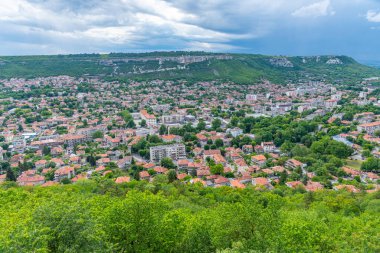 Bulgar kenti Provadia 'nın hava manzarası