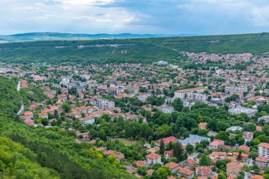Bulgar kenti Provadia 'nın hava manzarası