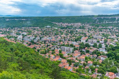Bulgar kenti Provadia 'nın hava manzarası