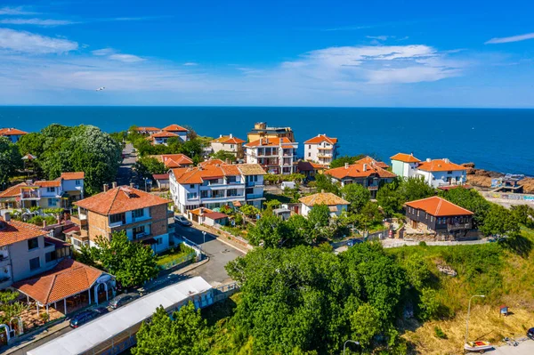 Vista Aérea Cidade Costeira Búlgara Ahtopol — Fotografia de Stock