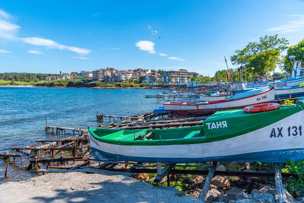 Barcos Puerto Ahtopol Bulgaria — Foto de Stock