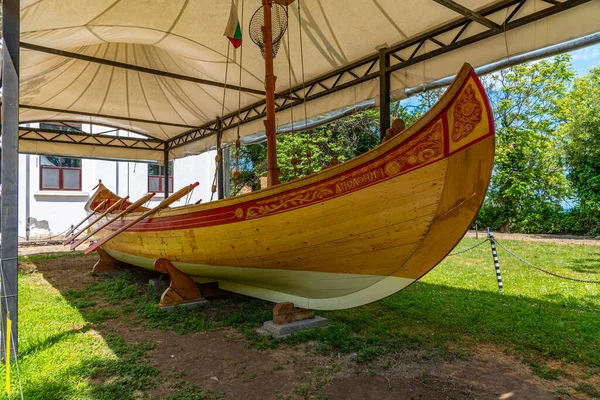 Replika Traditionell Fiskebåt Sozopol Bulgarien — Stockfoto