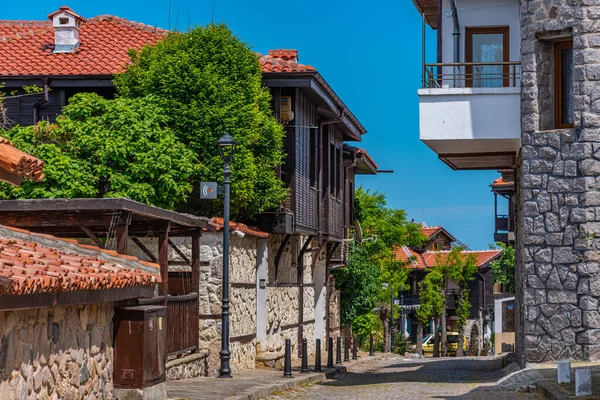 Strada Tradizionale Nel Centro Storico Sozopol Bulgaria — Foto Stock