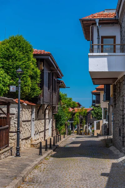 Rua Tradicional Cidade Velha Sozopol Bulgária — Fotografia de Stock