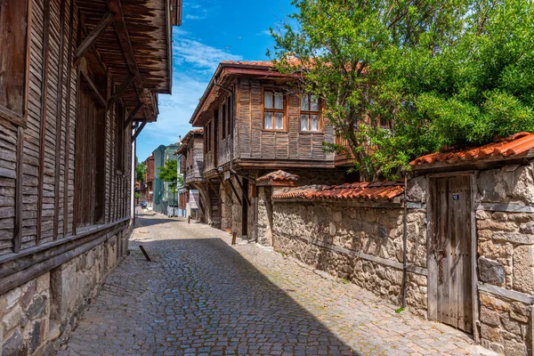 Rue Traditionnelle Dans Vieille Ville Sozopol Bulgarie — Photo
