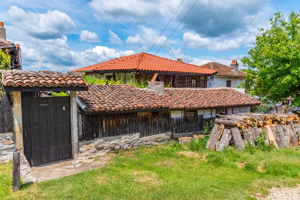 Casas Tradicionais Brashlyan Aldeia Bulgária — Fotografia de Stock