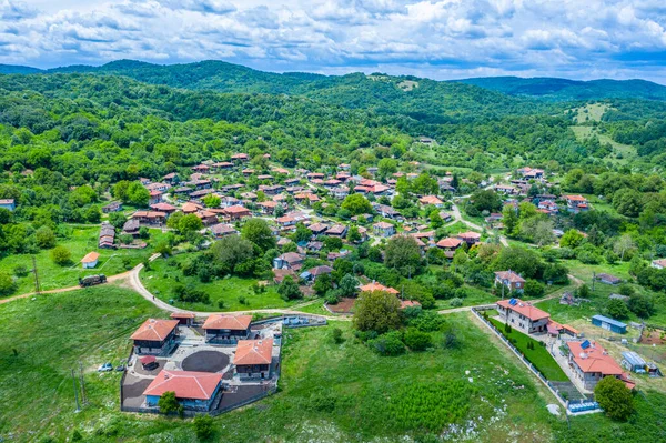 Vista Aérea Tradicional Aldeia Brashlyan Bulgária — Fotografia de Stock