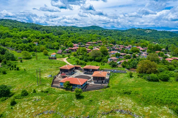 Вид Воздуха Традиционное Брашлянское Село Болгарии — стоковое фото