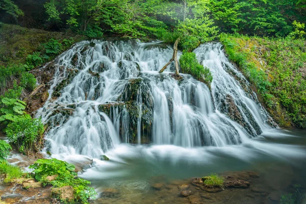 Dokuzak Waterfall Strandzha Mountains Bulgaria — стоковое фото