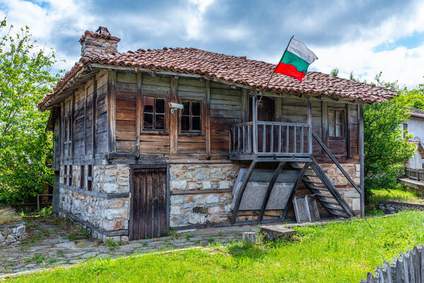 Traditional houses in Brashlyan village in Bulgaria