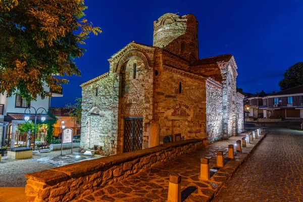 Avond Uitzicht Kerk Van Sint Johannes Doper Nessebar Bulgarije — Stockfoto