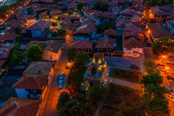 Bulgaristan Nessebar Kentindeki Kilisesi Nin Hava Görüntüsü — Stok fotoğraf