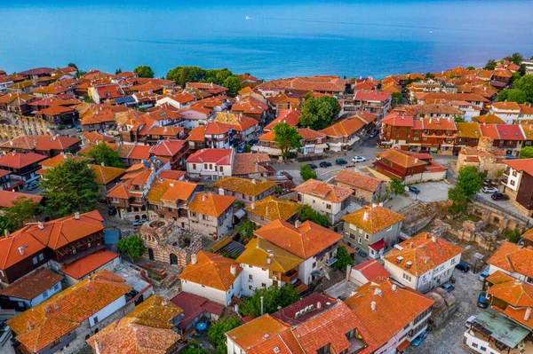 Pohled Pobřeží Bulharského Města Nessebar — Stock fotografie