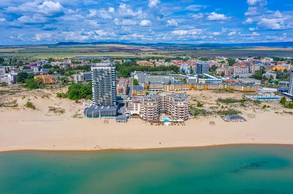 Flygfoto Över Sunny Beach Populär Semesterort Bulgarien — Stockfoto