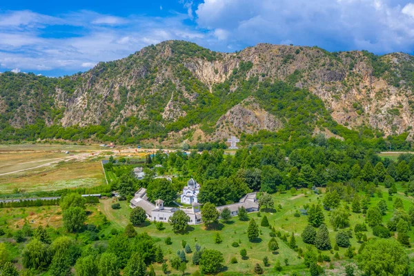 Aerial View Rupite Spiritual Site Dedicated Baba Vanga Bulgaria — стоковое фото