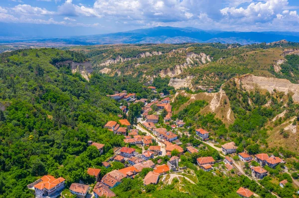 Bulgar Kenti Melnik Hava Manzarası — Stok fotoğraf