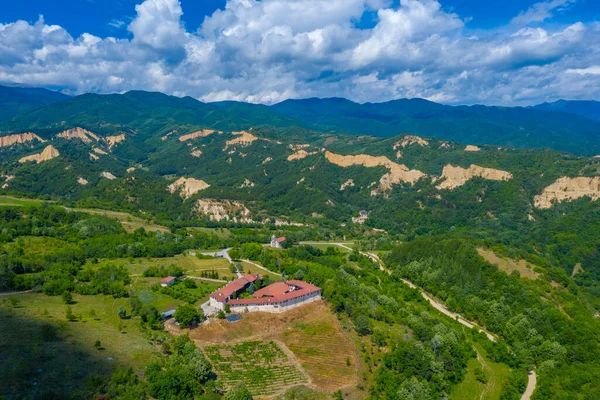 Aerial View Rozhen Monastery Bulgaria — стоковое фото