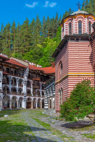 Courtyard Famous Rila Monastery Bulgaria — Stock Photo, Image