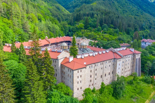 保加利亚Rila修道院的空中景观 — 图库照片