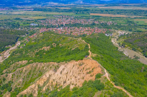 Panorama Sand Pyramides Bulgarian Town Stob — ストック写真