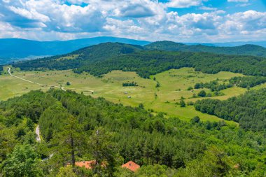 Bulgaristan 'ın Velingrad kenti yakınlarındaki hava manzarası