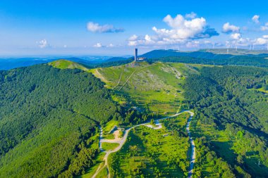Bulgaristan 'ın Buzludzha zirvesinde Bulgar Komünist Partisi Heykeli