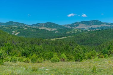 Bulgaristan 'ın Kardzhali kenti yakınlarındaki Doğu Rodopes dağının manzarası