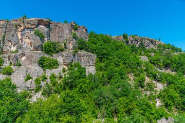 Bulgaristan 'ın Kardzhali kenti yakınlarındaki Doğu Rodopes dağının manzarası