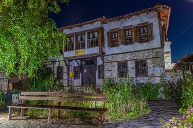 Bulgaristan 'ın Zlatograd kentindeki Etnoğrafya kompleksindeki tarihi binalar